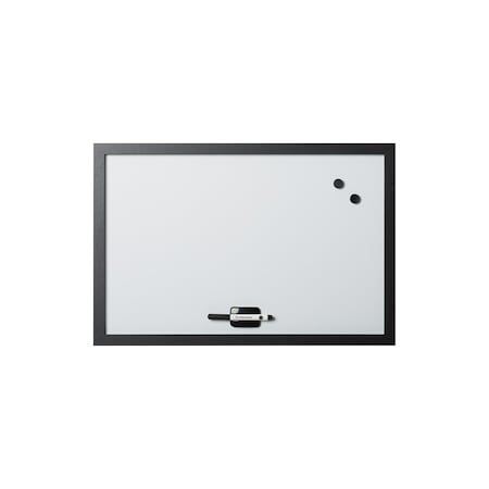 Mastervision MasterVision Magnetic Dry Erase Board Set, Marker, Eraser, 2 Magnets, 18"x24", Black Frame MM040011619